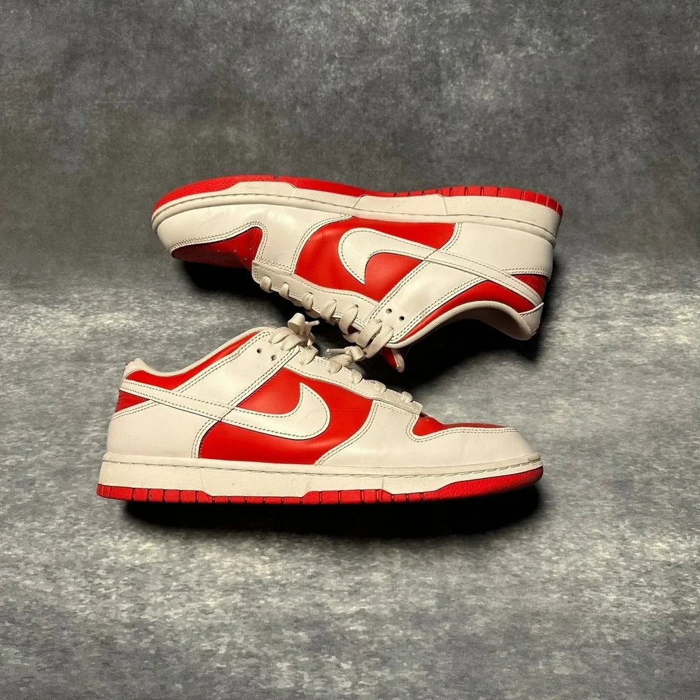 Nike Dunk Low Championship Red White Red Men's Sneakers Size US 11.5‎ DD1391-600